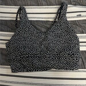 BuffBunny Black and White Patterned Sports Bra